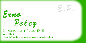 erno pelcz business card