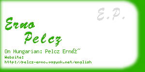 erno pelcz business card